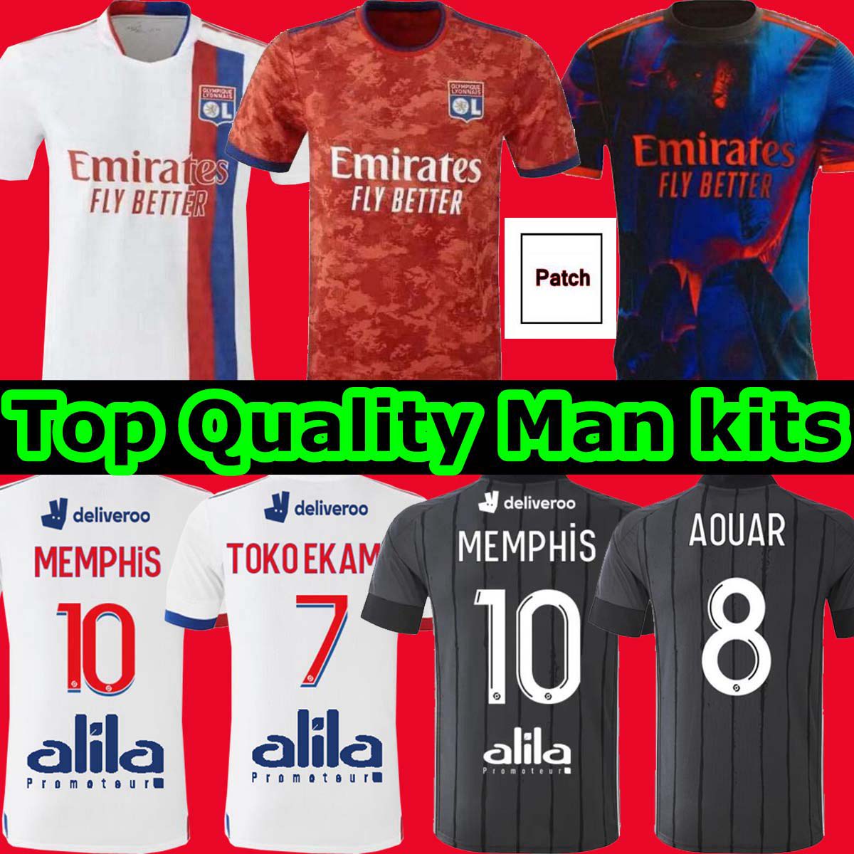 2021 2022 Lyon 4TH fourth Soccer JERSEY Maillot de foot DEMBELE Lyonnais 10# MEMPHIS BRUNO G. 39 TOKO EKAMBI 7 HOME AWAY THIRD Football Shirts MAN KIDS, 20-21 home man
2021 2022 Lyon 4TH fourth Soccer JERSEY Maillot de foot DEMBELE Lyonnais 10# MEMPHIS BRUNO G. 39 TOKO EKAMBI 7 HOME AWAY THIRD Football Shirts MAN KIDS, 20-21 home man