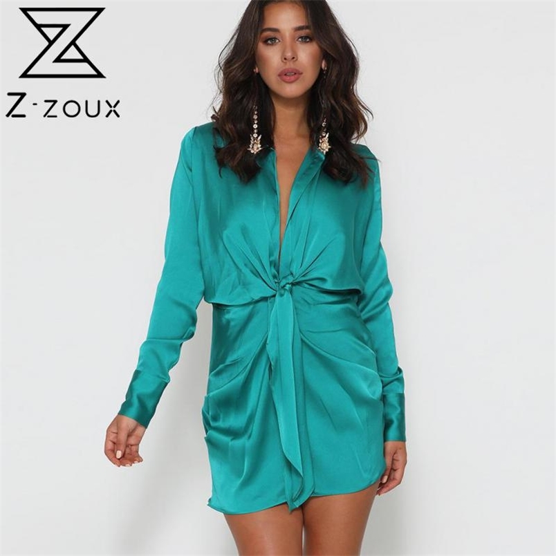 Women Dress V-neck Bandage Long Sleeve Sexy Summer Dresses Plus Size Vintage For Fashion 210513