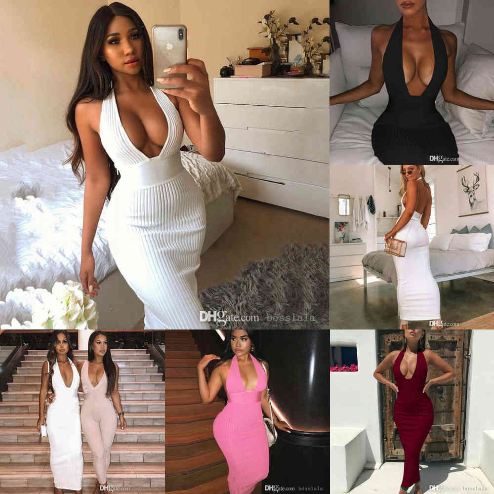 Bosslala Women Halter V-neck Backless Party Dresses Summer Knitted Sexy Slim Bodycon Bandage Long Maxi Dress Vestidos -L, Red
Bosslala Women Halter V-neck Backless Party Dresses Summer Knitted Sexy Slim Bodycon Bandage Long Maxi Dress Vestidos -L, Red