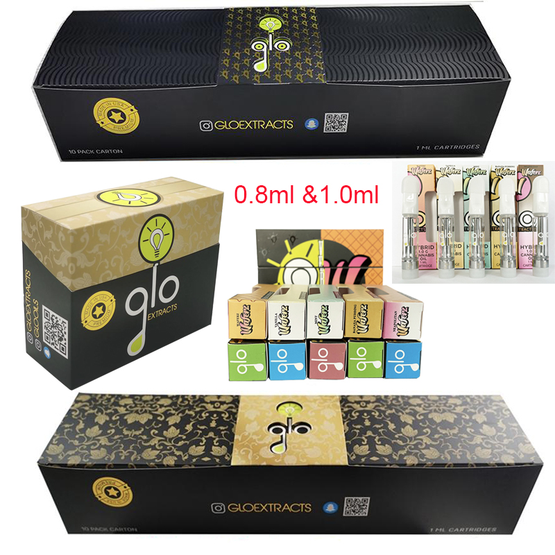 Glo Carts extracts Vape Cartridges Packaging 1ml / 0.8ml Atomizers Glass Tank Empty Vaporizer Pen Cartridge 510 Thread Ceramic Coil
Glo Carts extracts Vape Cartridges Packaging 1ml / 0.8ml Atomizers Glass Tank Empty Vaporizer Pen Cartridge 510 Thread Ceramic Coil