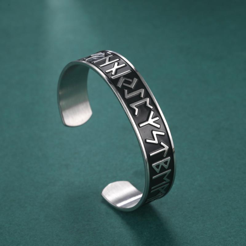 Bangle Vintage Runes Viking Cuff Bangles For Women Men Wiccan Amulet Gold Black Silver Color Stainless Steel Bracelet Pulseras
Bangle Vintage Runes Viking Cuff Bangles For Women Men Wiccan Amulet Gold Black Silver Color Stainless Steel Bracelet Pulseras