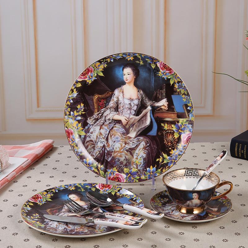 Dishes & Plates Bone China Ceramic Plate Set Knife Fork Spoon Dinner Dinnerware European-Style Kitchen Porcelain Tableware 8pc
Dishes & Plates Bone China Ceramic Plate Set Knife Fork Spoon Dinner Dinnerware European-Style Kitchen Porcelain Tableware 8pc