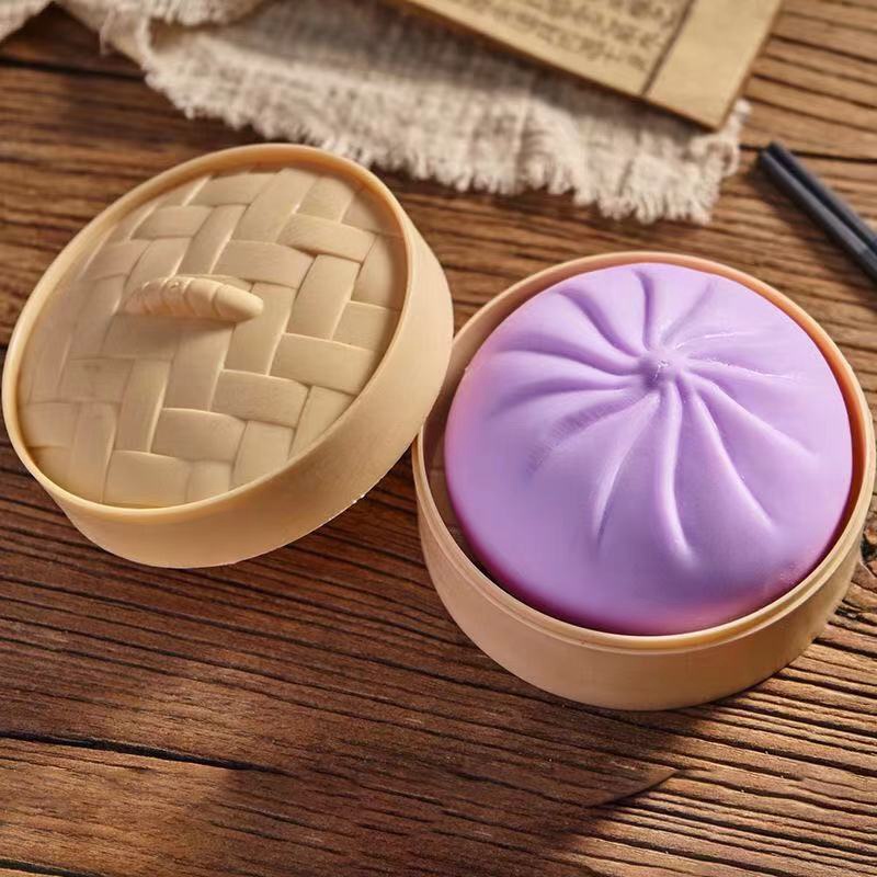 Fidget Toys Squeeze Antistress Steamer Of Steamed Stuffed Bun Toy Squishy Squishies Cute Prank Mochi Funny Stress Reliever Venting Joking Gift 0683