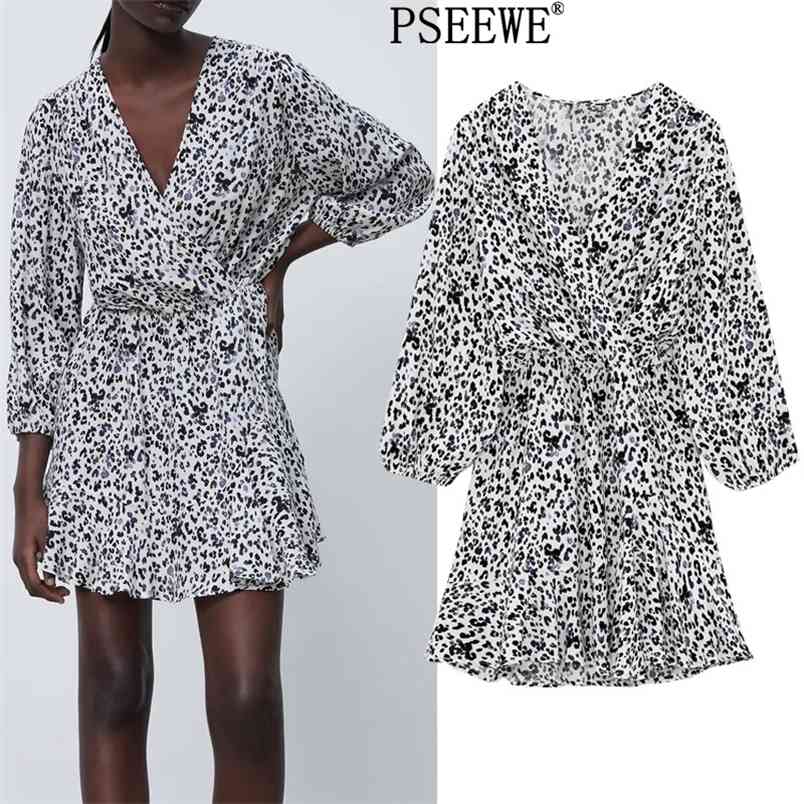 Dress White Print Short es Woman Ruffle V Neck Long Sleeve Women Elastic Waistband Casual es 210519
Dress White Print Short es Woman Ruffle V Neck Long Sleeve Women Elastic Waistband Casual es 210519