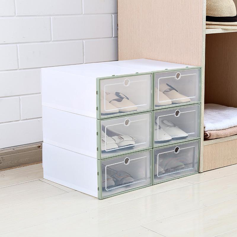 Novel Transparent Plastic Shoe Box Flip Design Storage Artifact Home Tool Clothing & Wardrobe