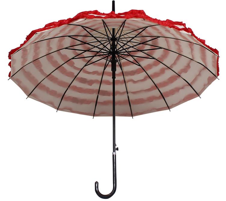 30pcs Princess Royal Sun Umbrella Lady Pagoda Fancy Lace Sunshade Parasol Straight Long Handle Wedding Party Decoration SN2495