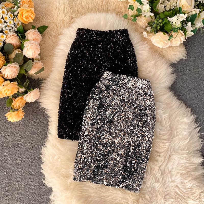 Bling Sequins Pencil Skirts Korean Elegant Mini Bodycon Spring Summer Women Sexy High Waist Slim Shinny Party Skirt, Black
Bling Sequins Pencil Skirts Korean Elegant Mini Bodycon Spring Summer Women Sexy High Waist Slim Shinny Party Skirt, Black