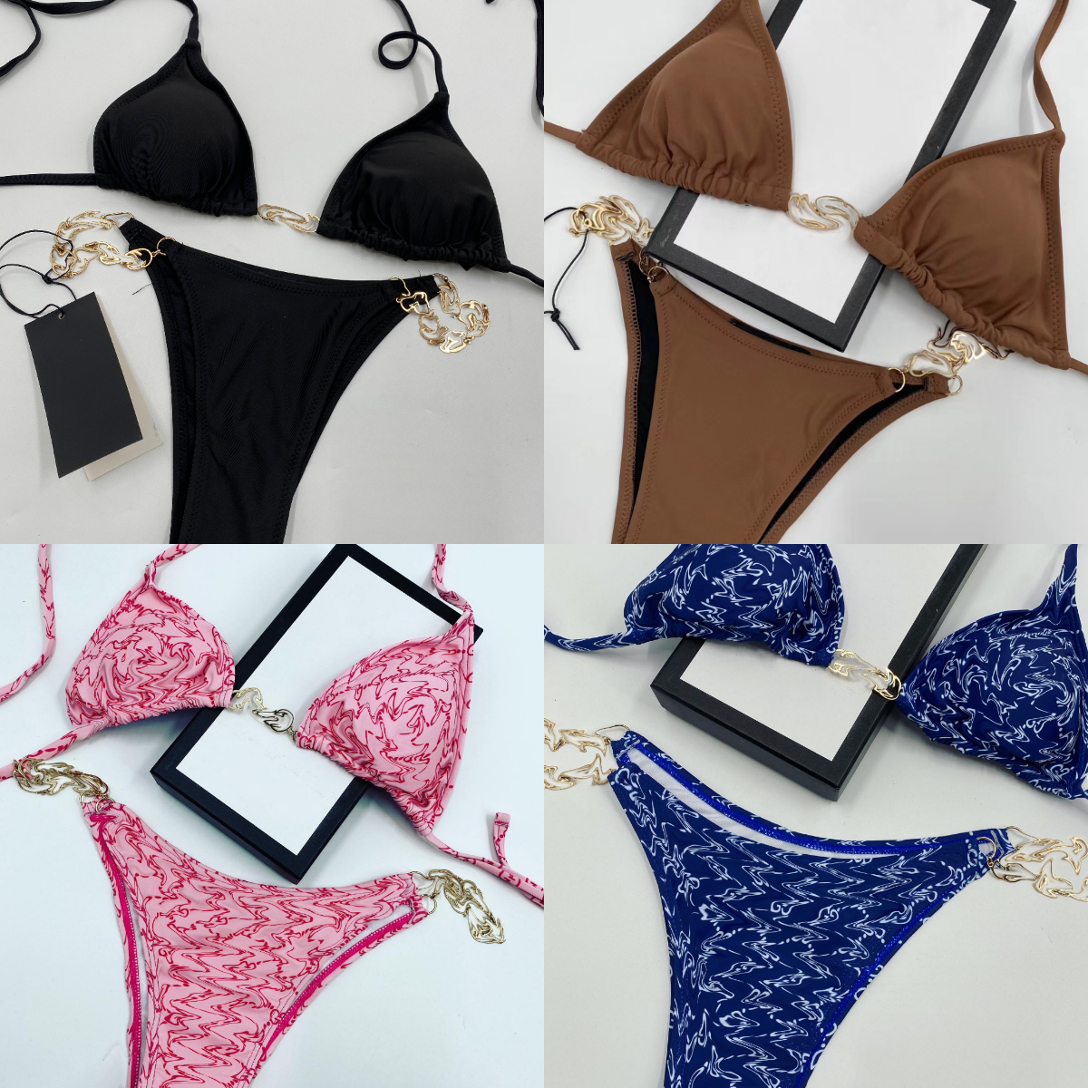 2021 Wholesale High Quality Bikini Women Beach Swimsuit With Chain 2 Pieces Bandage Bathing Suits In Stock
2021 Wholesale High Quality Bikini Women Beach Swimsuit With Chain 2 Pieces Bandage Bathing Suits In Stock