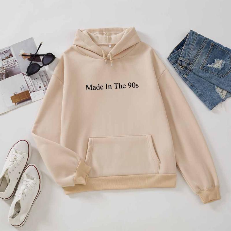 Men's Hoodies & Sweatshirts 2021 Autumn Winter Men Women Made In The 90s Print Cool Oversized Hoodie Sweatshirt Streetwear Boys Girls Pullov