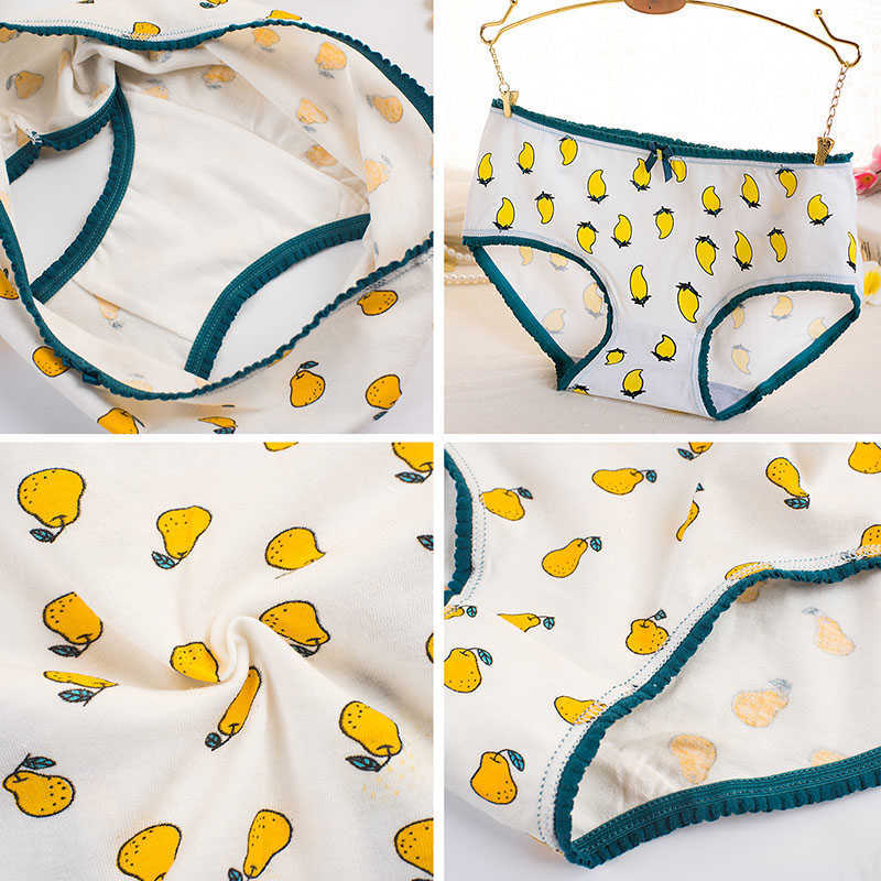 7Pcs/Lot Panties Women Pure Cotton Soft Underwear Intimates Sexy Breathable Calcinha Underpants Skin-friendly Girls Panty Set 211021