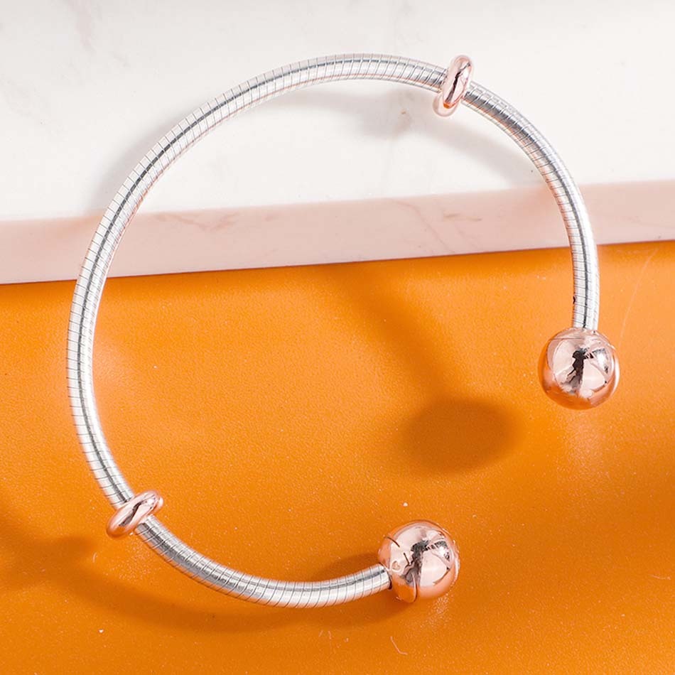 925 Sterling Silver pandora Bracelet Rose Gold Moments Snake Chain Style Open Bangle Fit Bead Charm Fashion Jewelry
925 Sterling Silver pandora Bracelet Rose Gold Moments Snake Chain Style Open Bangle Fit Bead Charm Fashion Jewelry