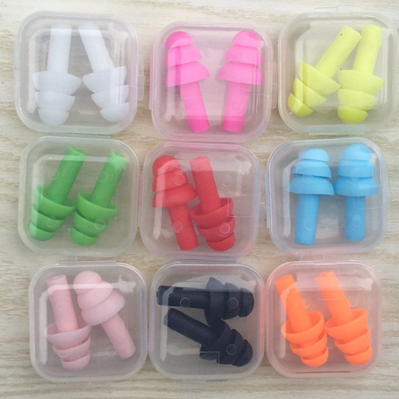 Silicone Earplugs Swimmers Soft and Flexible Ear care Plugs for travelling & sleeping reduce noise Earplug