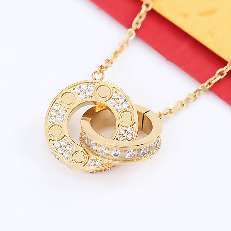 2021 titanium steel silver full zircon love oendant necklace double circle men and women rose gold couple jewelry wedding gift
2021 titanium steel silver full zircon love oendant necklace double circle men and women rose gold couple jewelry wedding gift