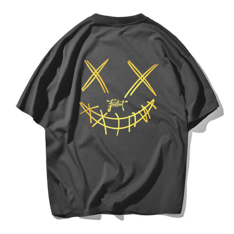 T Shirt Mens Hip Hop Devil Face Tshirt Streetwear Summer Cotton Harajuku T-Shirts Short Sleeve Tops Tees Street Wear 210603