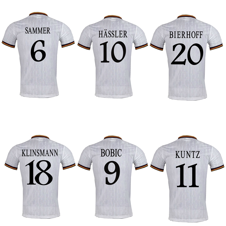 1996 1998 BOBIC Sammer Moller retro soccer jersey 96 97 98 Bierhoff KLINSMANN SCHOLL KUNTZ vintage classic football shirt, No name no number
1996 1998 BOBIC Sammer Moller retro soccer jersey 96 97 98 Bierhoff KLINSMANN SCHOLL KUNTZ vintage classic football shirt, No name no number