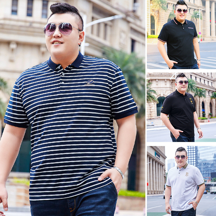 men's t shirts fat man spring and summer fashion light busins fattening oversize lapel t-shirt embroidery stripe, White;black
men's t shirts fat man spring and summer fashion light busins fattening oversize lapel t-shirt embroidery stripe, White;black