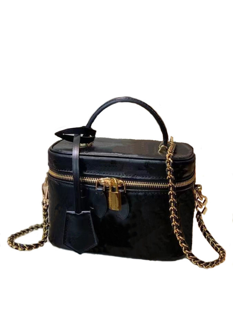 Cosmetic bag 2021 fashion ladies casual multi-function large-capacity one-shoulder messenger leather handbag portable storage cylindrical bags street must-have