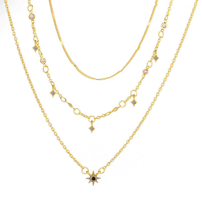 Pendant Necklaces Trendy Multi-Layer Rhinestone Star Gold Chain For Women Geometric Neck Collars Bohemian Jewelry
Pendant Necklaces Trendy Multi-Layer Rhinestone Star Gold Chain For Women Geometric Neck Collars Bohemian Jewelry