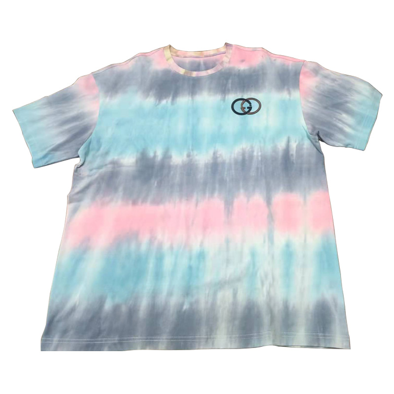 Women's T-Shirt Summer trend tie-dye gradient couple short sleeve ladies loose half, White
Women's T-Shirt Summer trend tie-dye gradient couple short sleeve ladies loose half, White