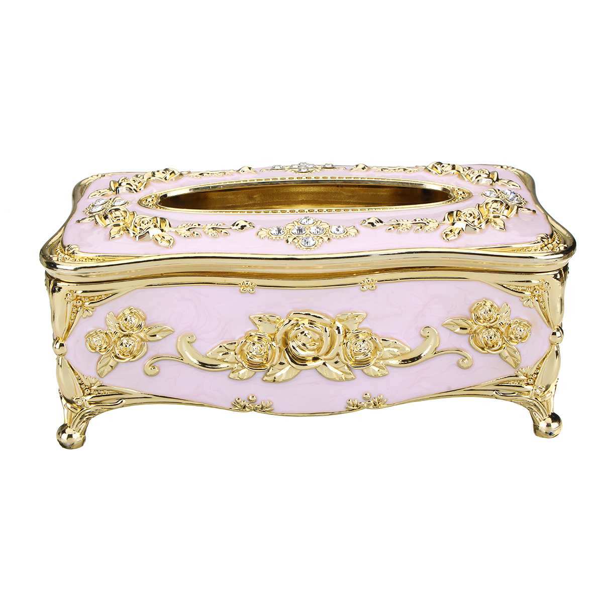 Elegant European Style Tissue Box Cover Chic Napkin Case Holder Hotel Home Decor Organizer Room KTV Supplies Furnishing Box 210326