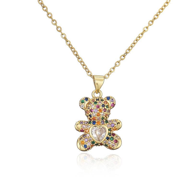 Pendant Necklaces 2021 Korean Style Cute Multicolor Rainbow Little Bear For Women Fashion Zircon Heart Necklace Gift Jewelry
Pendant Necklaces 2021 Korean Style Cute Multicolor Rainbow Little Bear For Women Fashion Zircon Heart Necklace Gift Jewelry