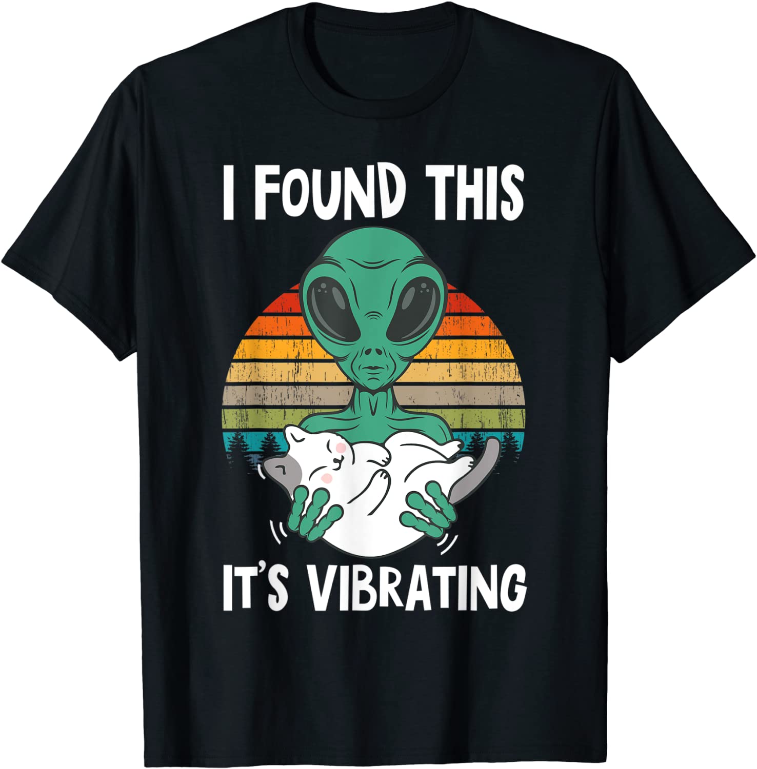I Found This It's Vibrating Funny Alien and Cat Vintage T Shirt Cool Tops Short Sleeve Tee, White;black
I Found This It's Vibrating Funny Alien and Cat Vintage T Shirt Cool Tops Short Sleeve Tee, White;black