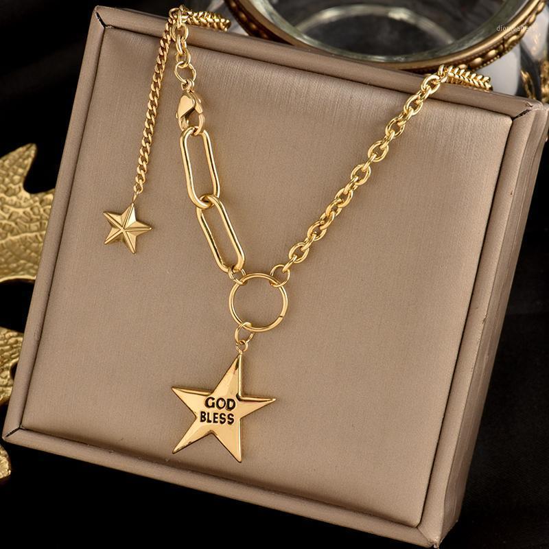 Titanium Stainless Steel Inserts No Fading Chain Upscale Jewelry Double Star Necklace Fashion Charm Light Luxury Gift Women Chains
Titanium Stainless Steel Inserts No Fading Chain Upscale Jewelry Double Star Necklace Fashion Charm Light Luxury Gift Women Chains