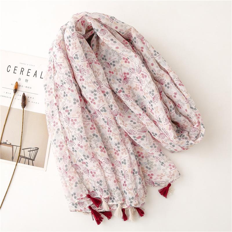Scarves Soft Cotton Handfeeling Women Shawl Printing Hight Quality Hijab Scarf Wholesales Pashmina Female Bandana