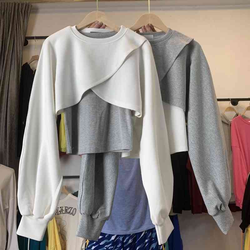 2021 new spring Korean casual sweater women's ins fashion n loose student long sleeve coat T-shirt, White
2021 new spring Korean casual sweater women's ins fashion n loose student long sleeve coat T-shirt, White