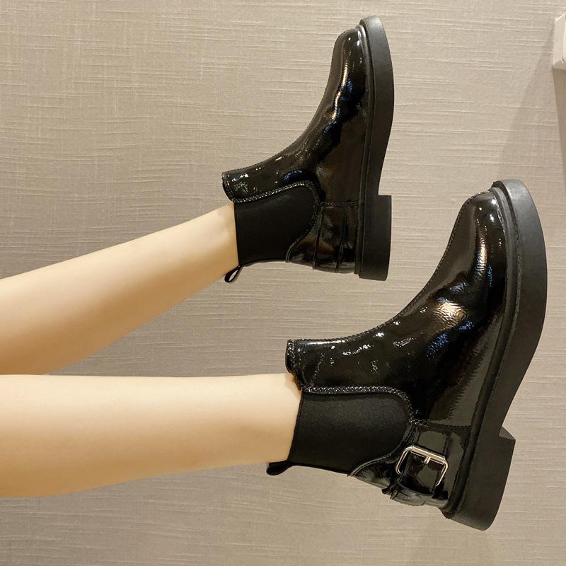 Chic Block Heels Ankle Boots Female Women Shiny PU Leather Autumn Winter Shoes Woman Round Toe Botas Zapatos Mujer, Black
Chic Block Heels Ankle Boots Female Women Shiny PU Leather Autumn Winter Shoes Woman Round Toe Botas Zapatos Mujer, Black