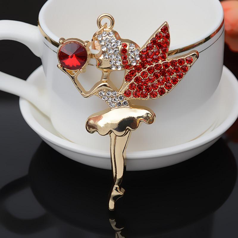 Porte-clés FLYSKEP Style Belle ballerine Ballerina Dancer Girl Souvenirs Keychain Porte-clés pour Wome Pendentif 274wa