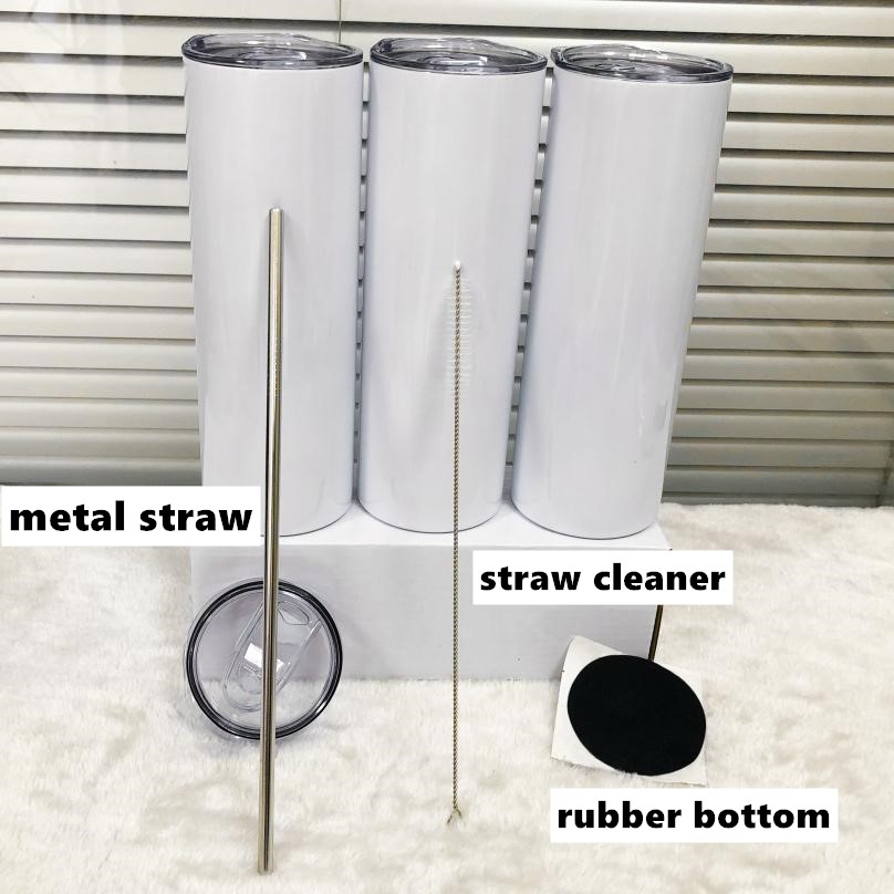 Sublimation Straight Tumbler 15-20-30oz Blank Skinny Tumblers Stainless Steel Vacuum Insulated Car Mug with METAL Straw and Rubber Bottom, With metal straw & rubber bottom
Sublimation Straight Tumbler 15-20-30oz Blank Skinny Tumblers Stainless Steel Vacuum Insulated Car Mug with METAL Straw and Rubber Bottom, With metal straw & rubber bottom