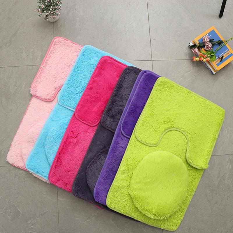 Bath Mats 3 Piece Bathroom Anti-slip Mat Set Toilet Carpet Flannel Non-slip Shower Household Lid Floor
Bath Mats 3 Piece Bathroom Anti-slip Mat Set Toilet Carpet Flannel Non-slip Shower Household Lid Floor