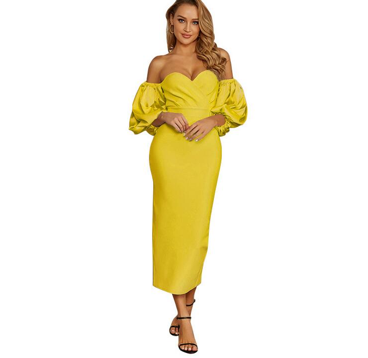 High End Big Brand Sweetheart Women's Party Dresses Poet Sleeve Autumn Winter European American Banquet President's Prom Evening Dress