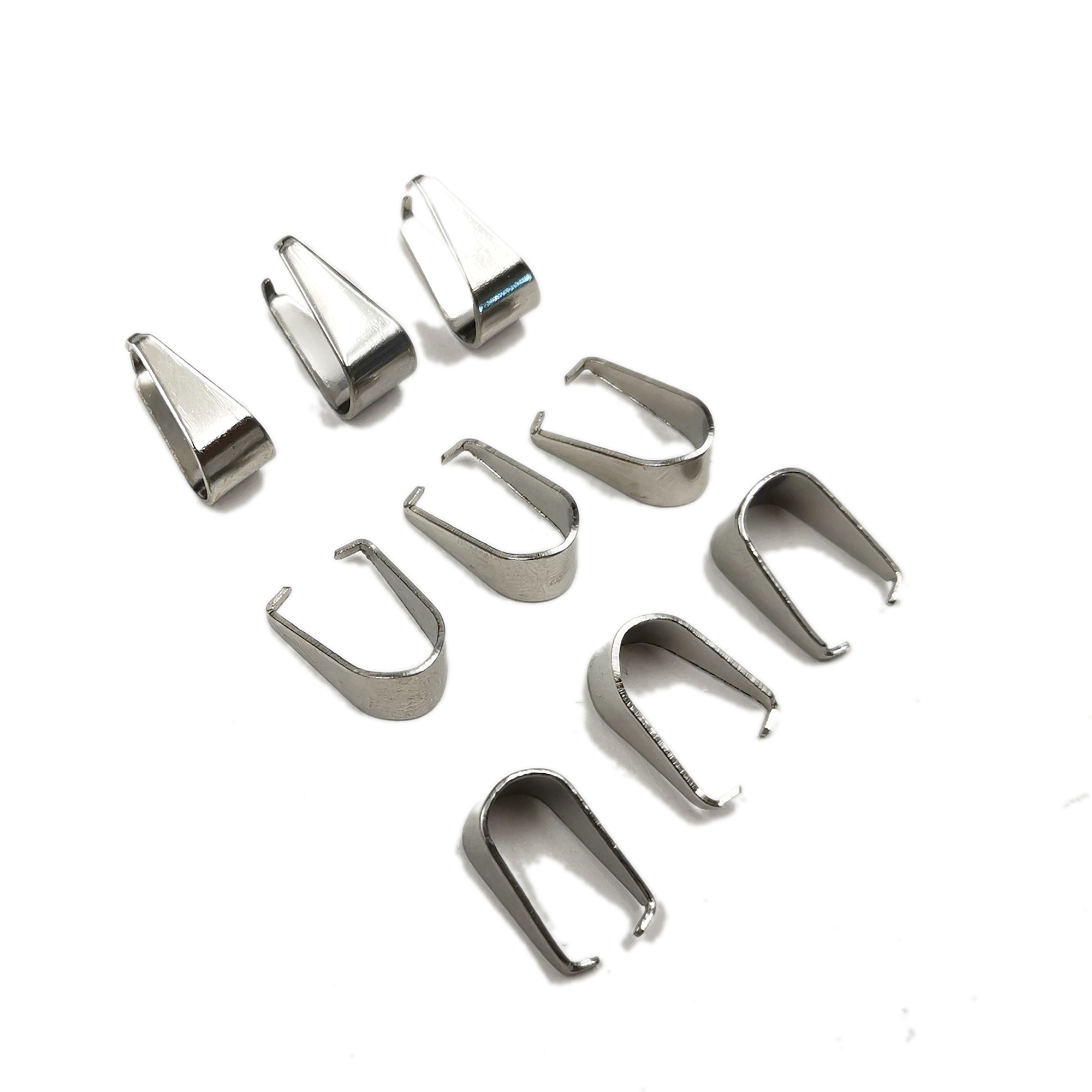200 Pcs Large 9*11 Mm Pendant Connectors Pinch Clip Bail clasps hooks for DIY Jewelry Making Findings Necklace Accessories Stainless Steel Melon Seeds Buckle
200 Pcs Large 9*11 Mm Pendant Connectors Pinch Clip Bail clasps hooks for DIY Jewelry Making Findings Necklace Accessories Stainless Steel Melon Seeds Buckle