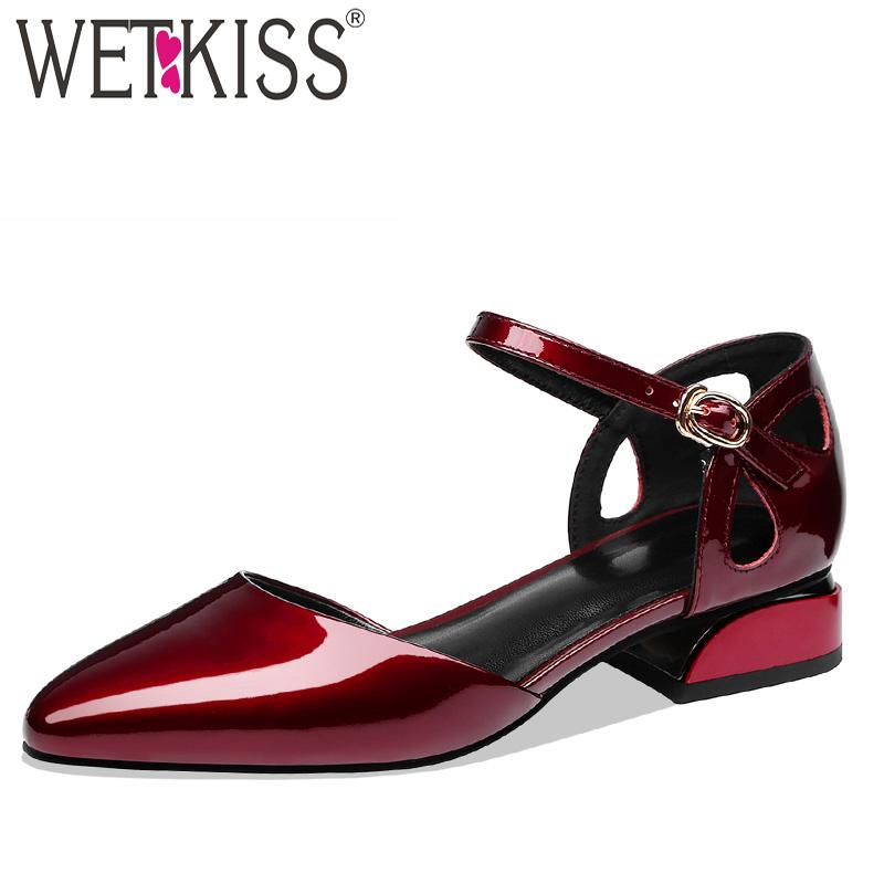 Dress Shoes WETKISS Ankle Strap Sandals Women 2021 Patent Leather Woman Office Thick Heels Female Fashion Summer Red, Green
Dress Shoes WETKISS Ankle Strap Sandals Women 2021 Patent Leather Woman Office Thick Heels Female Fashion Summer Red, Green