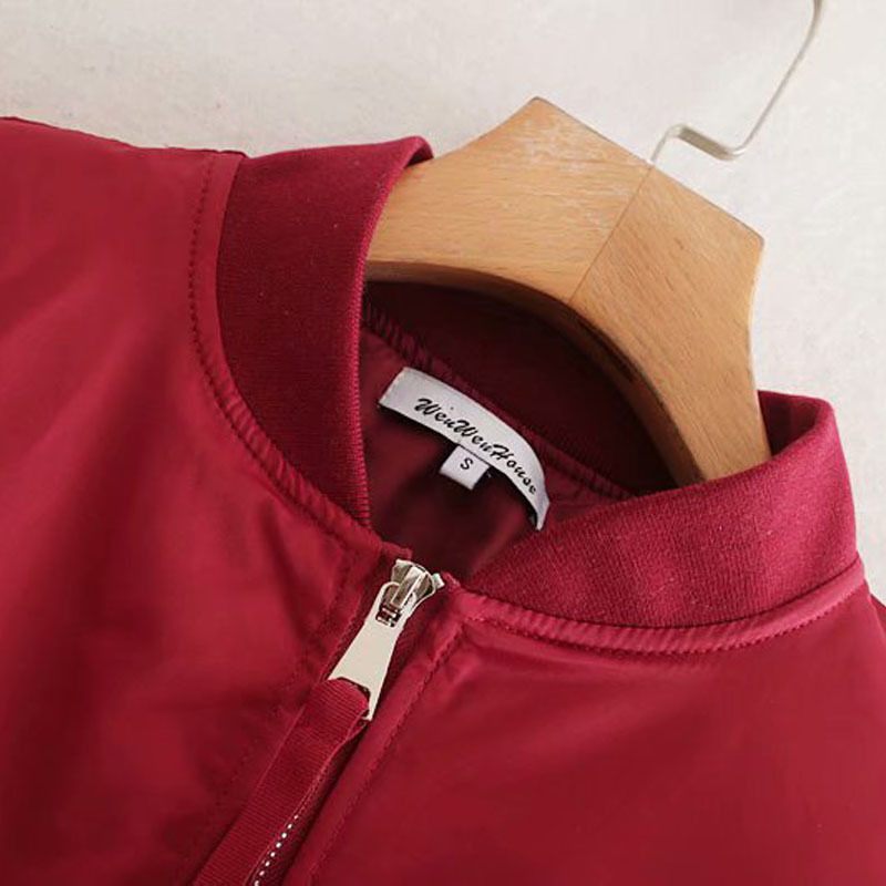 Women's Round Neck Long Sleeve Pilot Baseball Uniform Korean Style Simple Zipper Motorcycle Fashion Chic Female Jacket Coat 210507