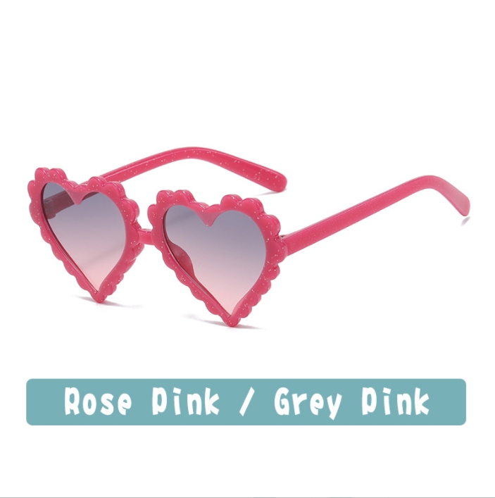 Wholesale Korean Style Candy Heart Children's Sunglasses Cute Sunscreen Eyeglasses Fashion Party Girls Kid Pink Glasses fast ship Z260305