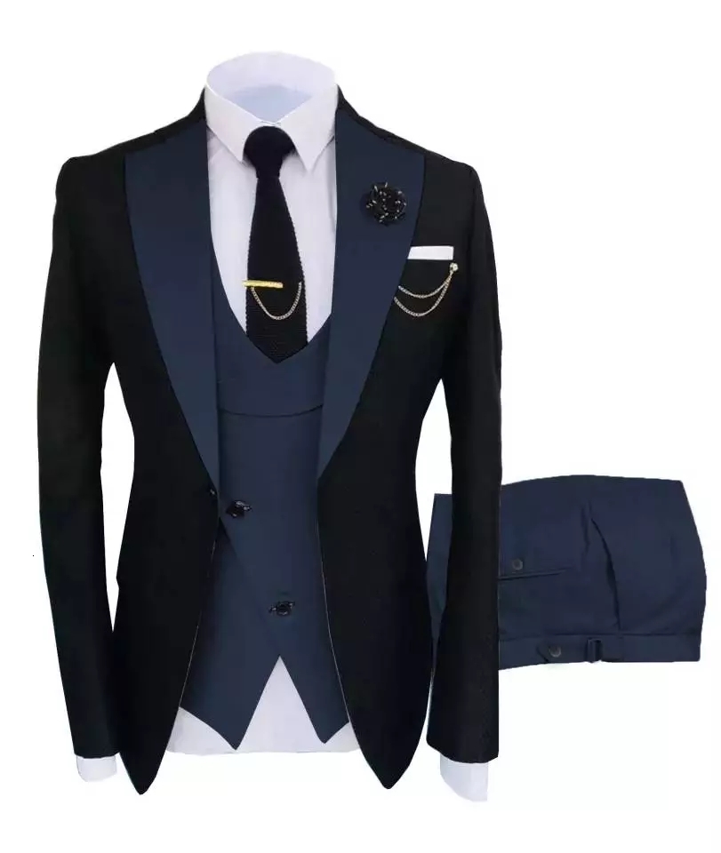 Men's Suits & Blazers suit three fine pieces tuxedo fit wedding a male lapel button wear hombre blazer ball, Picture style6
Men's Suits & Blazers suit three fine pieces tuxedo fit wedding a male lapel button wear hombre blazer ball, Picture style6