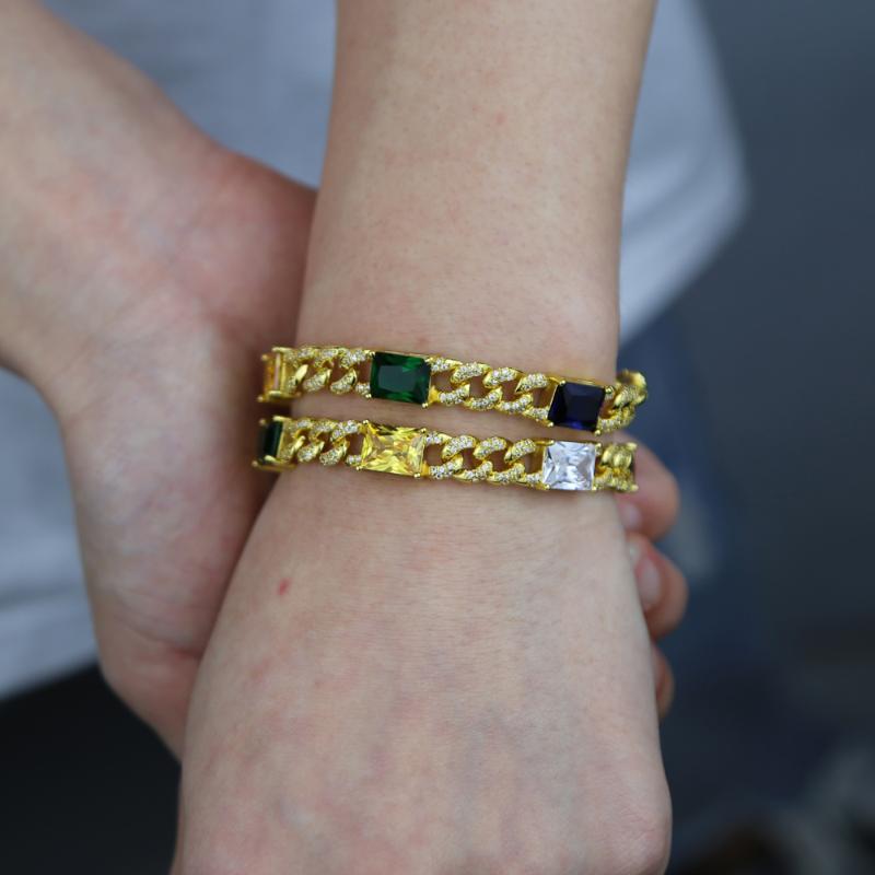 Link, Chain Arrived Luxury Colorful Iced Out Hip Hop Bling Micro Pave Cz Miami Cuban Link Rainbow Bracelet For Women Jewelry
Link, Chain Arrived Luxury Colorful Iced Out Hip Hop Bling Micro Pave Cz Miami Cuban Link Rainbow Bracelet For Women Jewelry