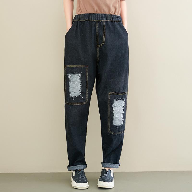 Women's Pants & Capris Johnature 2021 Autumn Leisure All-match Pockets Elastic Waist High Shredded Jeans Fashion Retro Women Denim Harem, Black
Women's Pants & Capris Johnature 2021 Autumn Leisure All-match Pockets Elastic Waist High Shredded Jeans Fashion Retro Women Denim Harem, Black