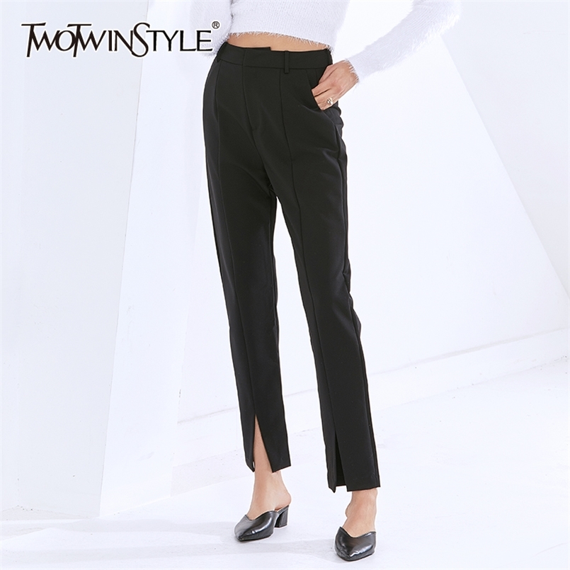 Black Pencil Pants For Women High Waist Split Solid Minimalist Straight Trouser Female Fashion Clothing Autumn 210521
Black Pencil Pants For Women High Waist Split Solid Minimalist Straight Trouser Female Fashion Clothing Autumn 210521