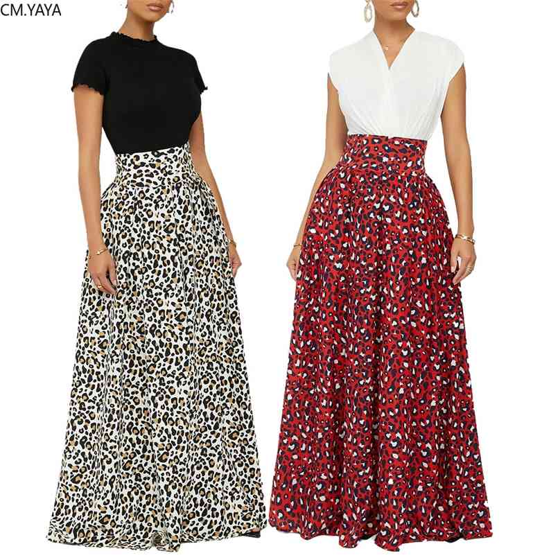 CM.YAYA Women Leopard Print High Waist Vintage Floor Length Skirts Night Party Beach Maxi Long Skirt 210629, White
CM.YAYA Women Leopard Print High Waist Vintage Floor Length Skirts Night Party Beach Maxi Long Skirt 210629, White