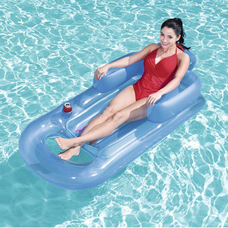Inflatable Air Mattress Floating Row 157x89cm Pool Floats Lounge Sleeping Bed Chair For Swimming Beach Water Sports Tubes