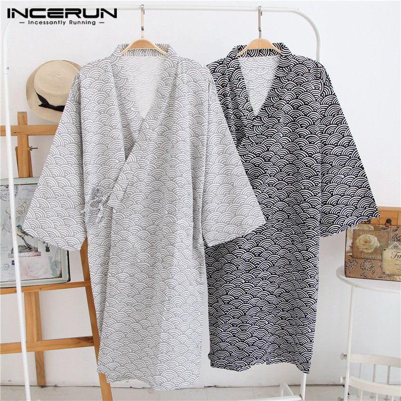 Men' Sleepwear INCERUN Fashion Loose Men Robes Print Japanese Style Kimono Short Sleeve Soft Leisure Bathrobes Homewear Plus Size, Blue robes
Men' Sleepwear INCERUN Fashion Loose Men Robes Print Japanese Style Kimono Short Sleeve Soft Leisure Bathrobes Homewear Plus Size, Blue robes