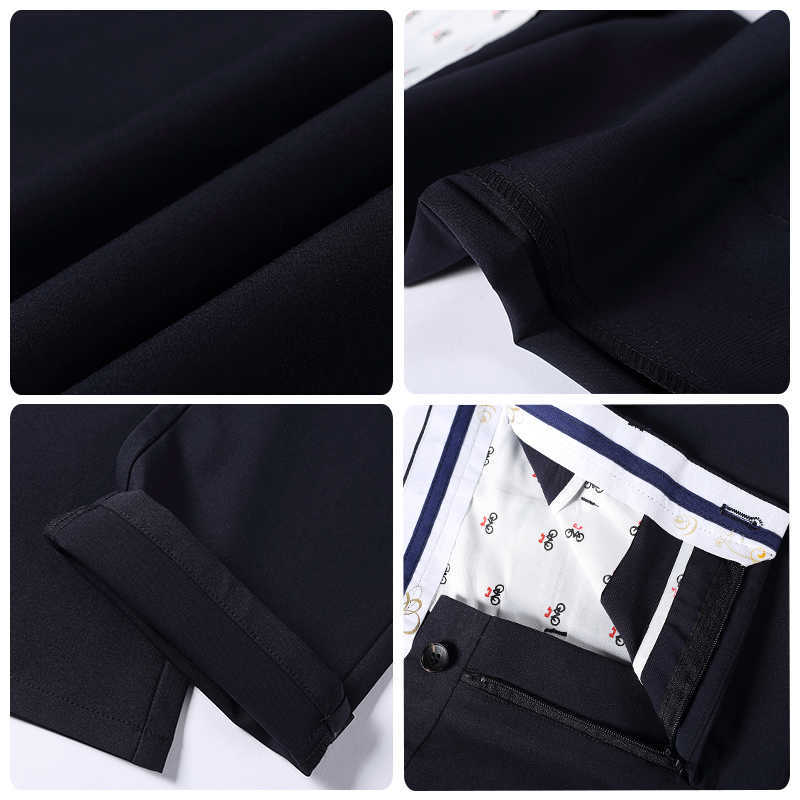 Fashion High Quality Cotton Men Pants Straight Spring and Summer Long Male Classic Business Casual Trousers Full Length Mid 210930