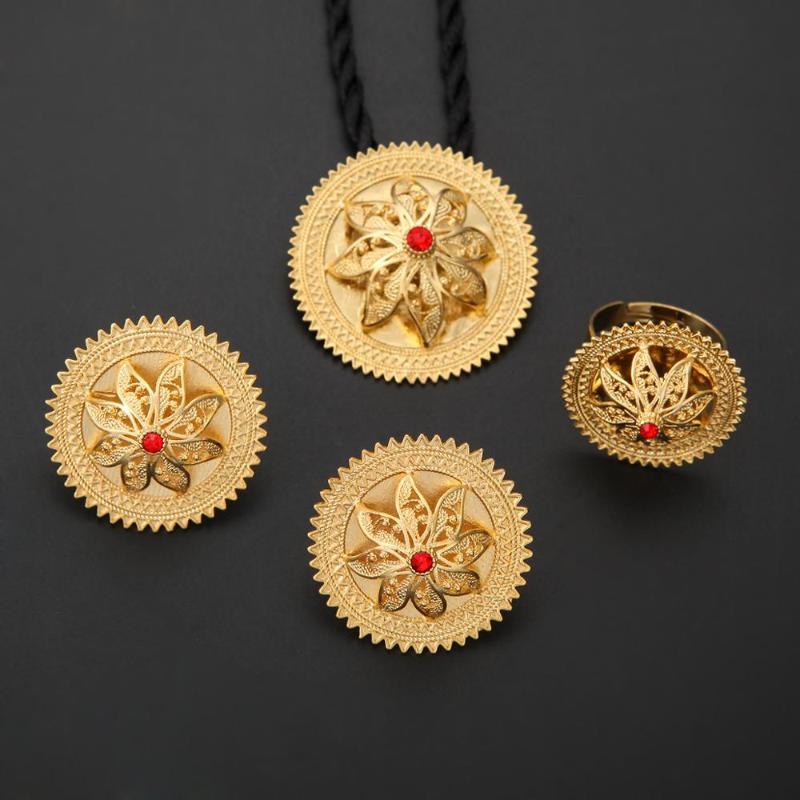 Earrings & Necklace Ethnic Ethiopian Pendant Chain Ring 24k Gold Color Eritrea Habesha Wedding Jewelry Sets, Silver
Earrings & Necklace Ethnic Ethiopian Pendant Chain Ring 24k Gold Color Eritrea Habesha Wedding Jewelry Sets, Silver