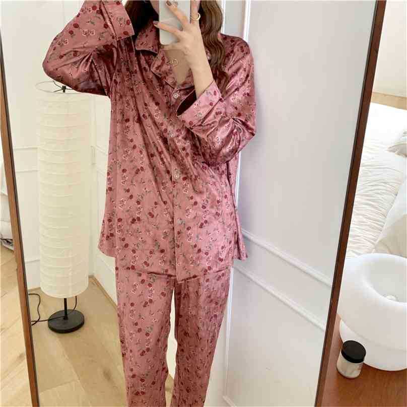Floral Printing Nightwear Velvet Sweet Soft Chic Two Piece Suit Casual Homewear Loose Fashion Pajamas Sets 210525, Pink
Floral Printing Nightwear Velvet Sweet Soft Chic Two Piece Suit Casual Homewear Loose Fashion Pajamas Sets 210525, Pink