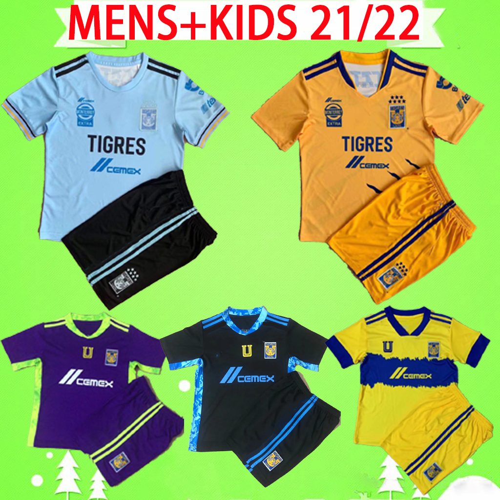 Mens + Kids Kit 2021 2022 Tigre NAUL Tigres UANL goalkeeper Soccer Jerseys boys sets tigers Camiseta de futbol child adult suits Mexico Liga, Black
Mens + Kids Kit 2021 2022 Tigre NAUL Tigres UANL goalkeeper Soccer Jerseys boys sets tigers Camiseta de futbol child adult suits Mexico Liga, Black