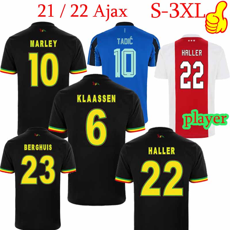 21 22 Bob Marley Soccer Jersey TADIC BERGHUIS HALLER Home Away Third Black 2021 2022 AjAxEs Men Player Version Kids Kit Full Set Football Sh
21 22 Bob Marley Soccer Jersey TADIC BERGHUIS HALLER Home Away Third Black 2021 2022 AjAxEs Men Player Version Kids Kit Full Set Football Sh